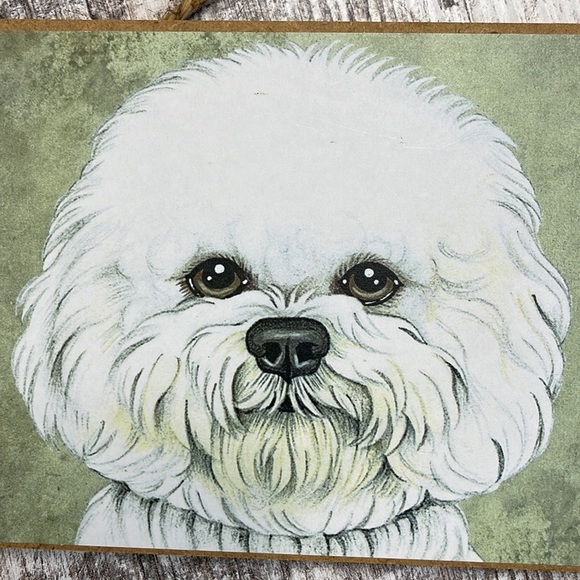 NWT A House is Not a Home Without a Bichon 5 x 10 Wooden Dog Sign Plaque - Picture 3 of 6